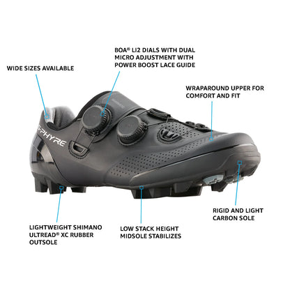 Shimano XC902 S-Phyre SPD XC MTB Shoe - Black