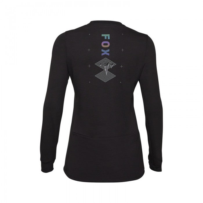 Fox Racing Ranger Dri Release Mid Long Sleeve MTB Jersey - Womens - Lunar - Black