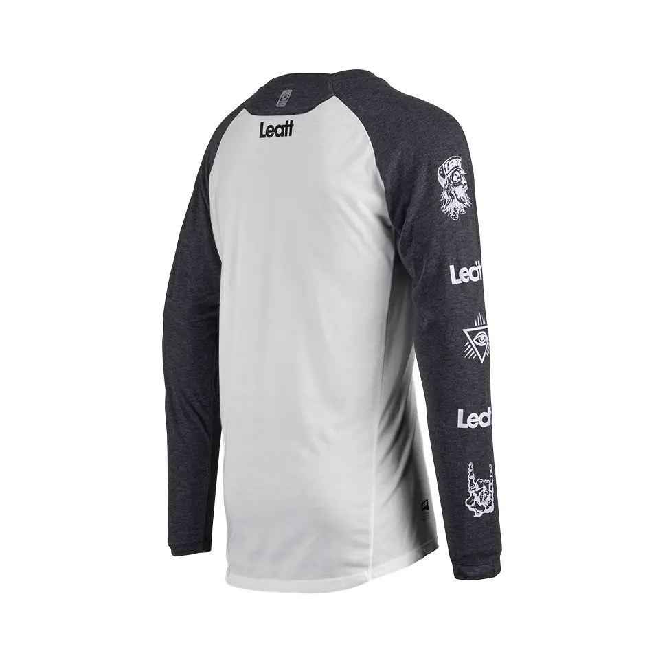 Leatt Gravity 2.0 Long Sleeve MTB Jersey - White - 2024
