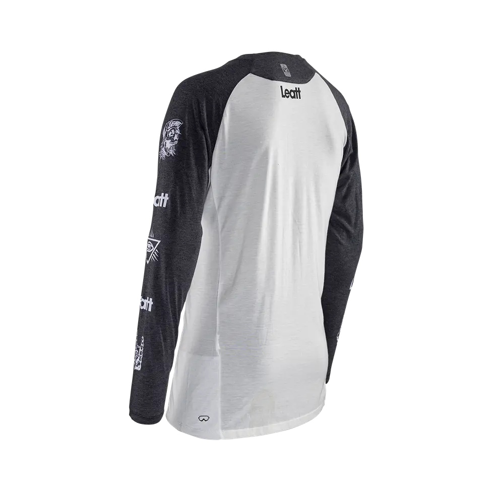 Leatt Gravity 2.0 Long Sleeve MTB Jersey - White - 2024