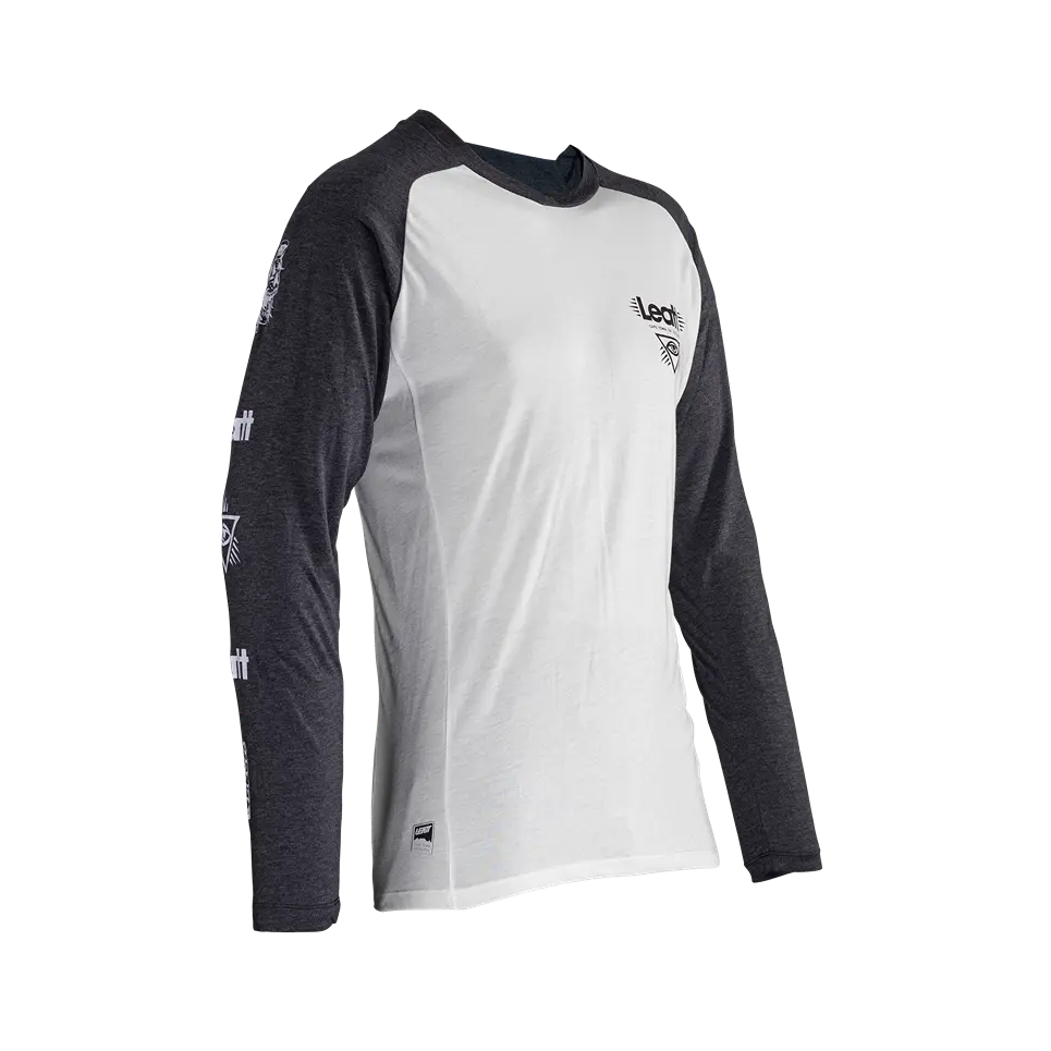 Leatt Gravity 2.0 Long Sleeve MTB Jersey - White - 2024