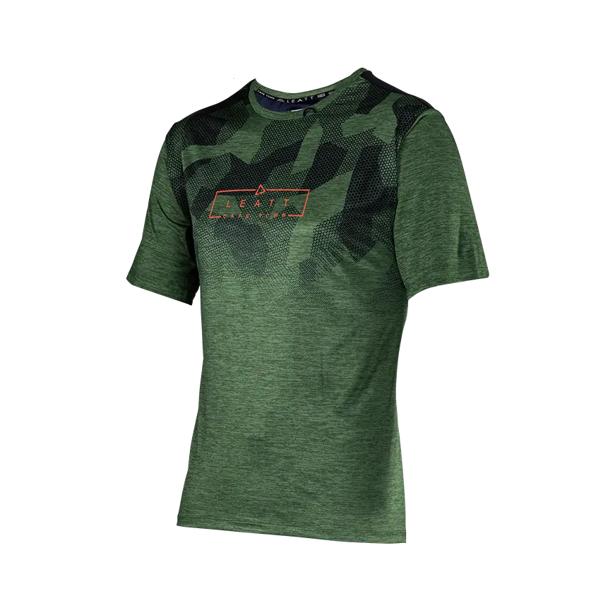 Leatt Trail 1.0 Short Sleeve MTB Jersey - Spinach - 2024