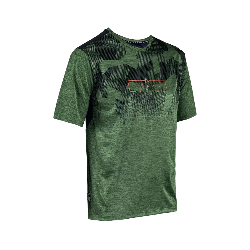 Leatt Trail 1.0 Short Sleeve MTB Jersey - Spinach - 2024