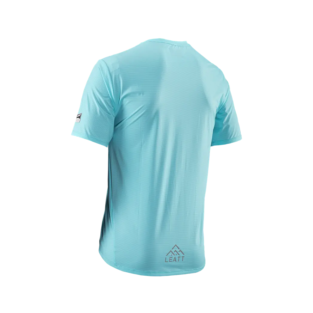 Leatt Trail 1.0 X-Flow Short Sleeve MTB Jersey - Aqua - 2024