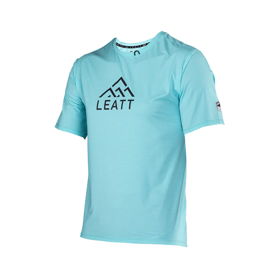 Leatt Trail 1.0 X-Flow Short Sleeve MTB Jersey - Aqua - 2024