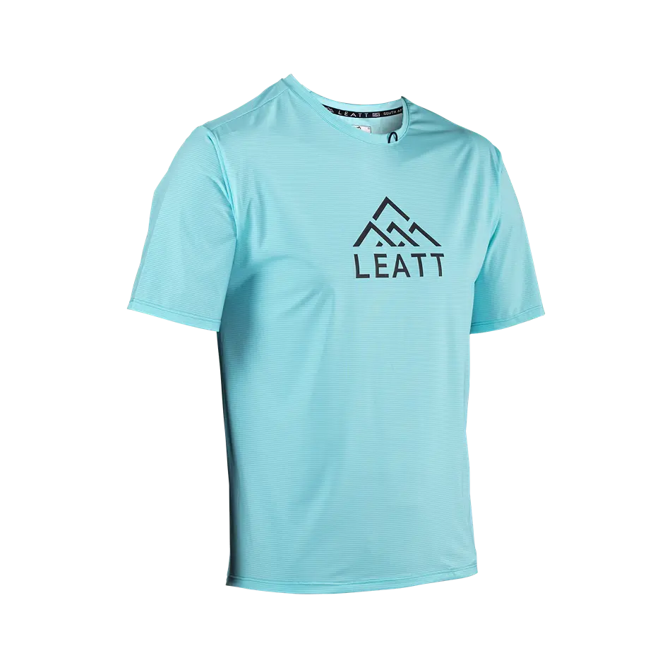 Leatt Trail 1.0 X-Flow Short Sleeve MTB Jersey - Aqua - 2024