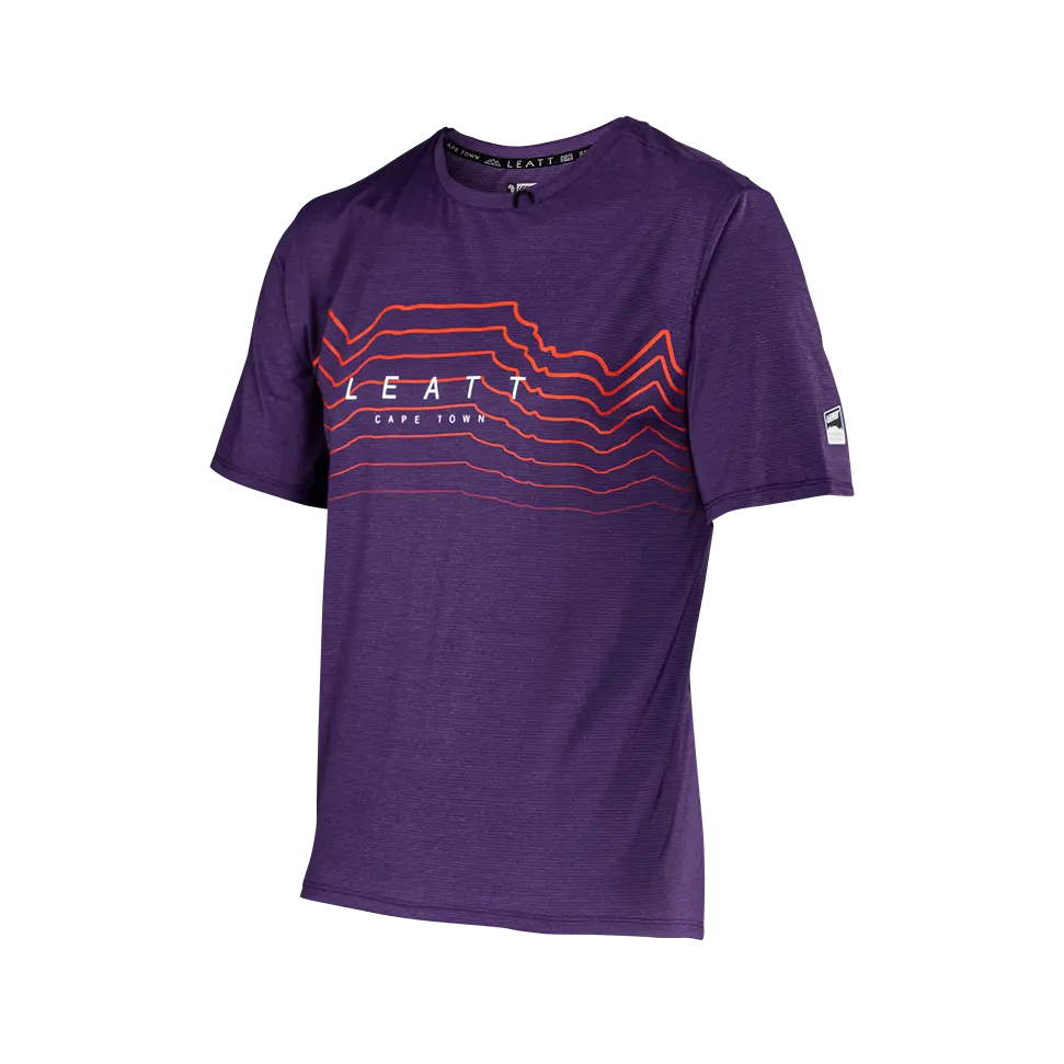Leatt Trail 1.0 X-Flow Short Sleeve MTB Jersey - Velvet - 2024