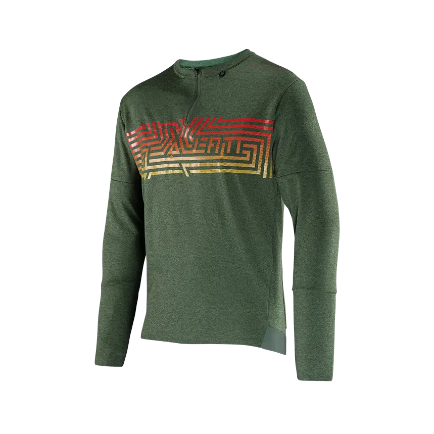 Leatt Trail 4.0 Long Sleeve MTB Jersey - Spinach - 2024