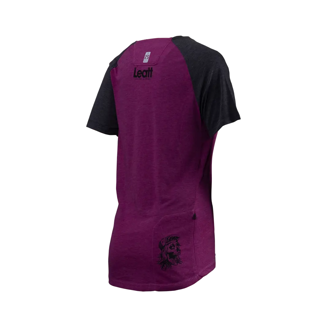 Leatt AllMtn 2.0 Short Sleeve MTB Jersey - Womens - Purple - 2024