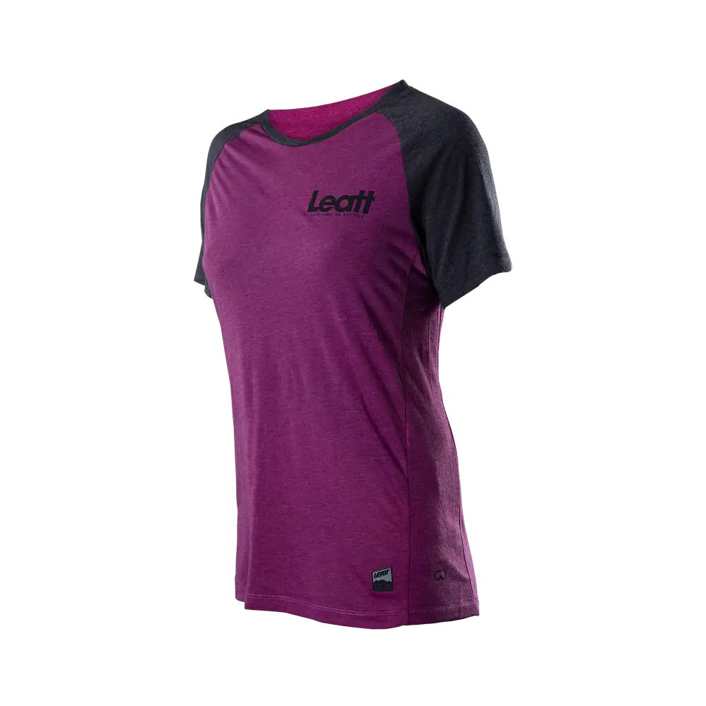 Leatt AllMtn 2.0 Short Sleeve MTB Jersey - Womens - Purple - 2024
