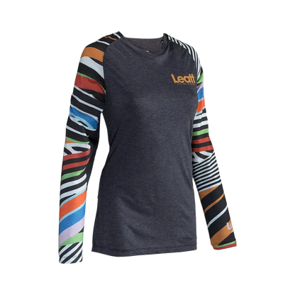 Leatt AllMtn 3.0 Long Sleeve MTB Jersey - Womens - Stripes - 2024