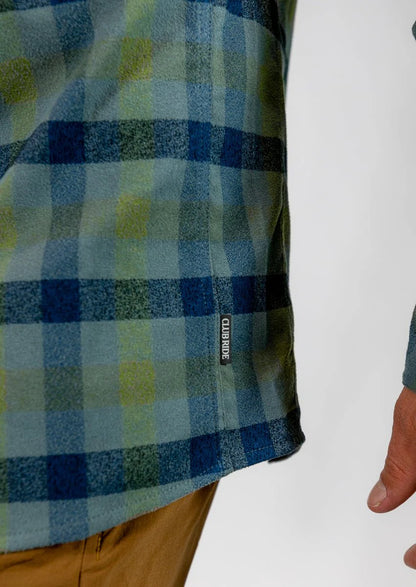 Club Ride Shaka Midweight Flannel Shirt - Teal Olive