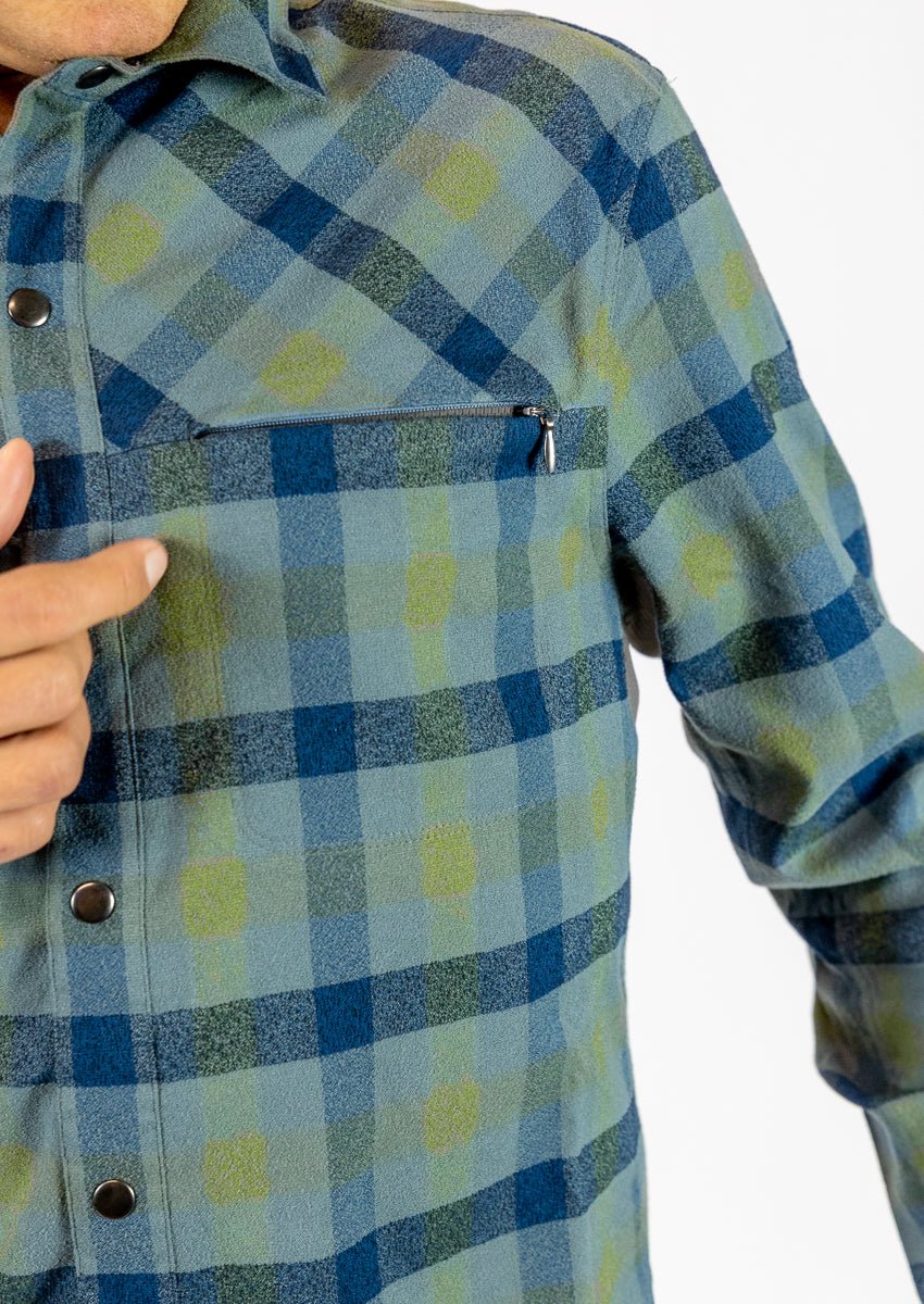 Club Ride Shaka Midweight Flannel Shirt - Teal Olive