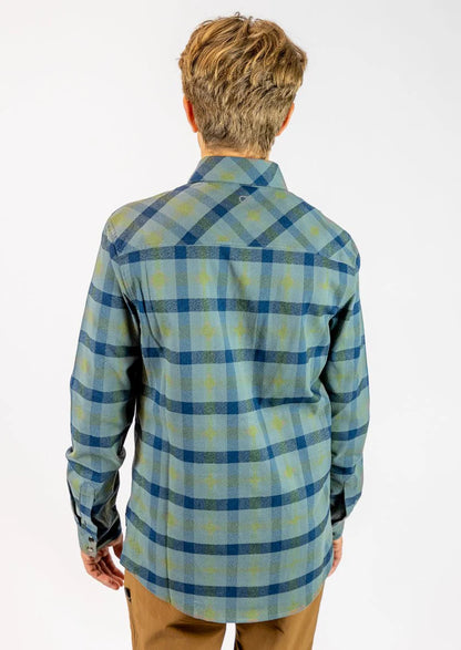 Club Ride Shaka Midweight Flannel Shirt - Teal Olive