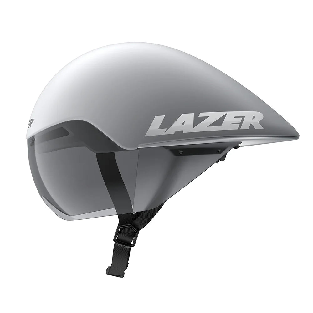 Lazer Volante Kineticore Tri/TT Helmet - White Silver
