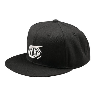 Troy Lee Designs Badge Flat Bill Snapback Hat - Black