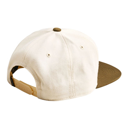 Troy Lee Designs Peace Flat Bill Snapback Hat - Vintage White-Olive