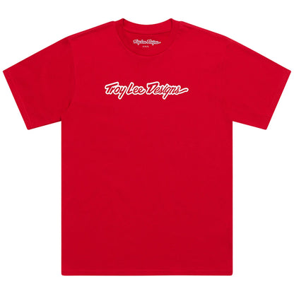 Troy Lee Designs Signature Short Sleeve Tee - Team Red