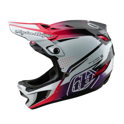 Troy Lee Designs D4 Carbon Full Face Helmet - Drip - White