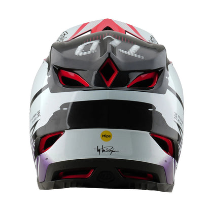 Troy Lee Designs D4 Carbon Full Face Helmet - Drip - White