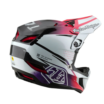 Troy Lee Designs D4 Carbon Full Face Helmet - Drip - White
