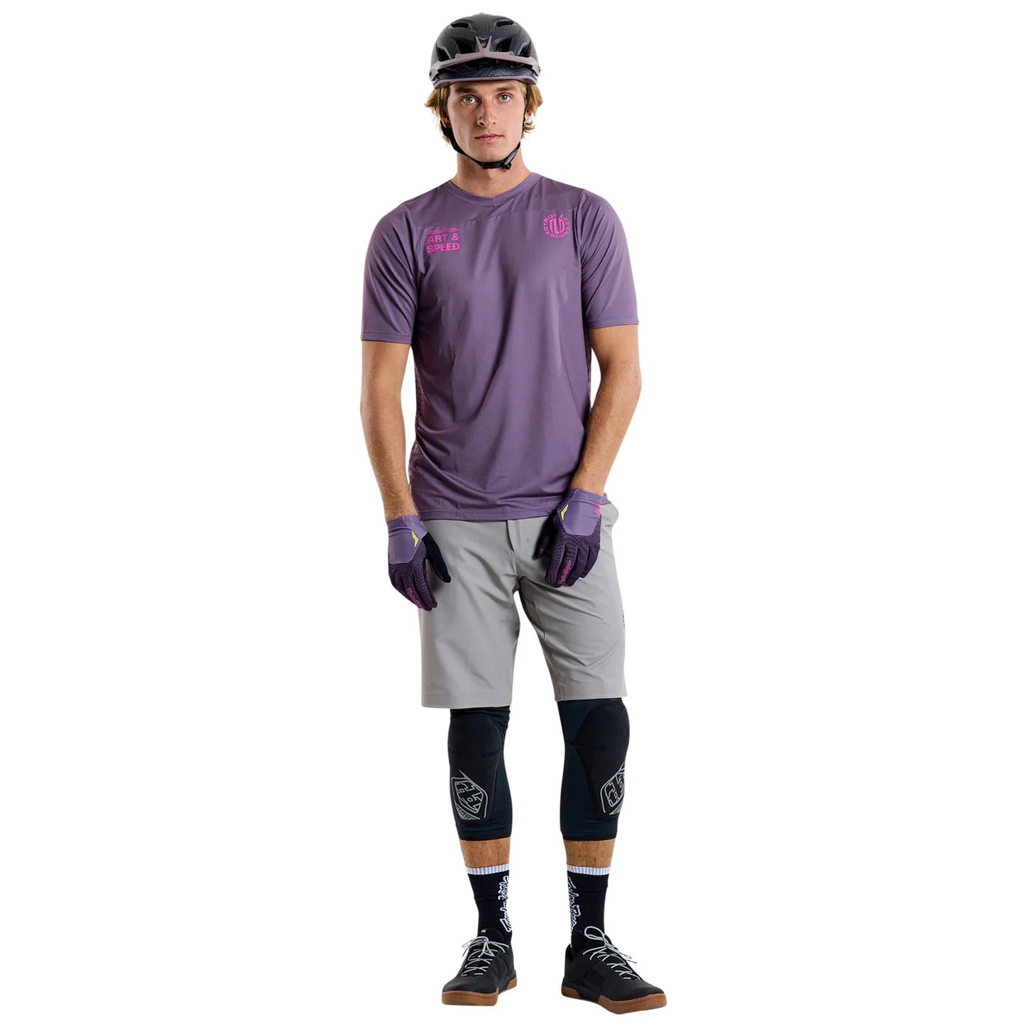 Troy Lee Designs Skyline Short Sleeve MTB Jersey - Radioscape - Deep Purple