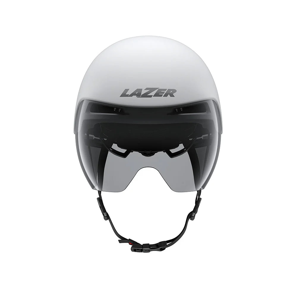 Lazer Volante Kineticore Tri/TT Helmet - White Silver