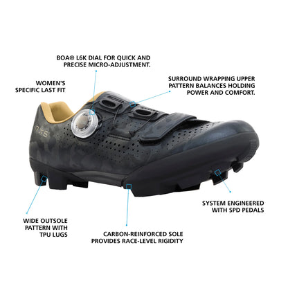 Shimano RX600 SPD Gravel Shoe - Womens - Gray
