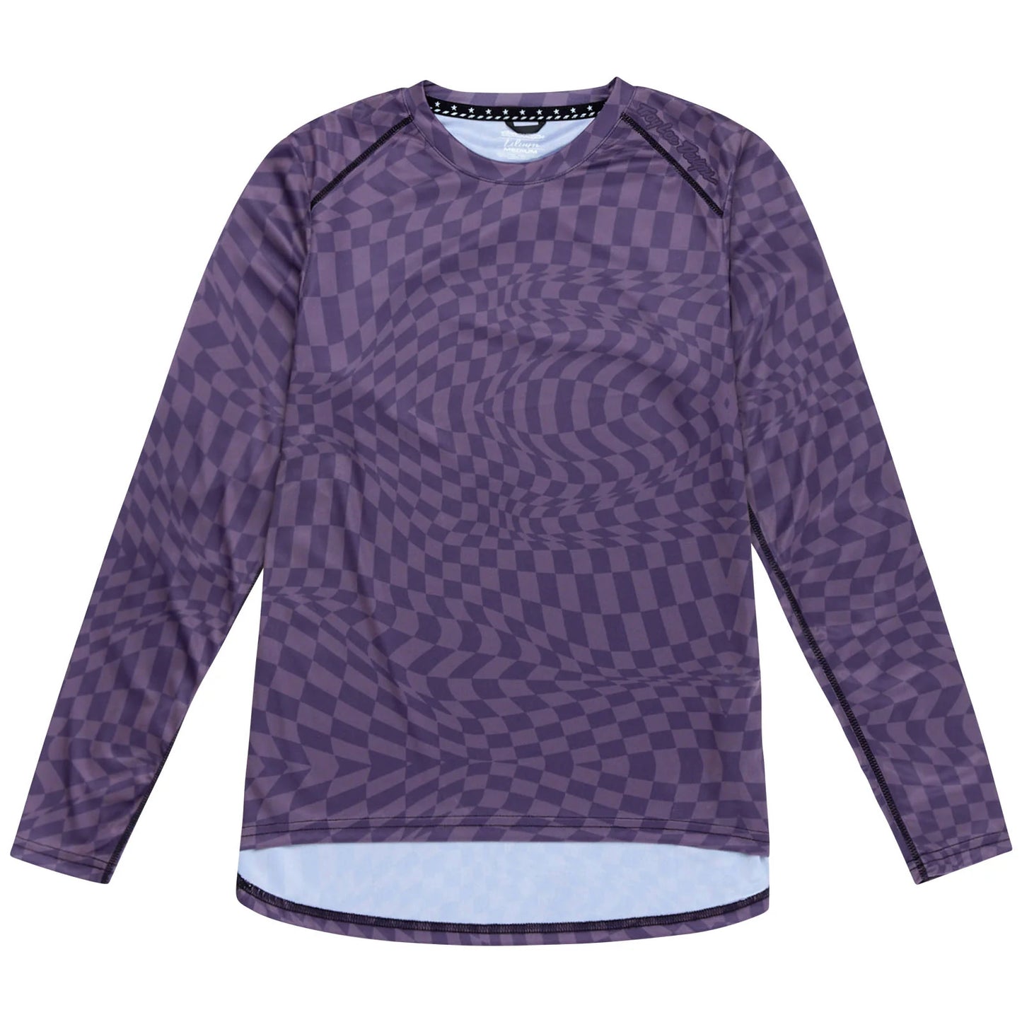 Troy Lee Designs Lilium Long Sleeve MTB Jersey - Womens - Twisted Checkers - Deep Purple
