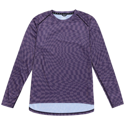 Troy Lee Designs Lilium Long Sleeve MTB Jersey - Womens - Twisted Checkers - Deep Purple