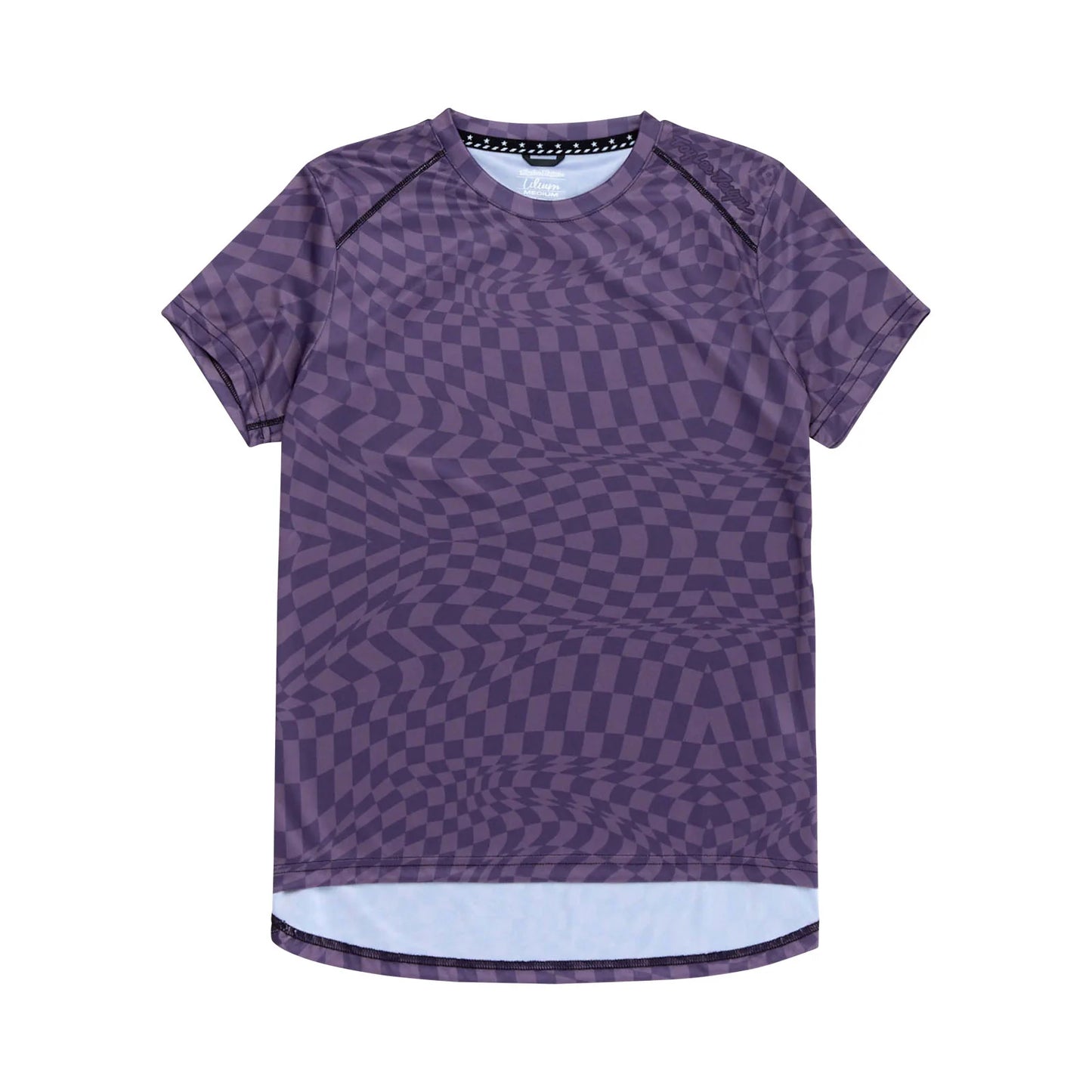 Troy Lee Designs Lilium Short Sleeve MTB Jersey - Womens - Twisted Checkers - Deep Purple