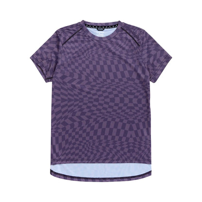 Troy Lee Designs Lilium Short Sleeve MTB Jersey - Womens - Twisted Checkers - Deep Purple