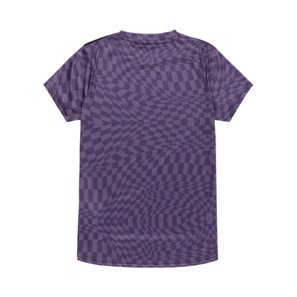 Troy Lee Designs Lilium Short Sleeve MTB Jersey - Womens - Twisted Checkers - Deep Purple