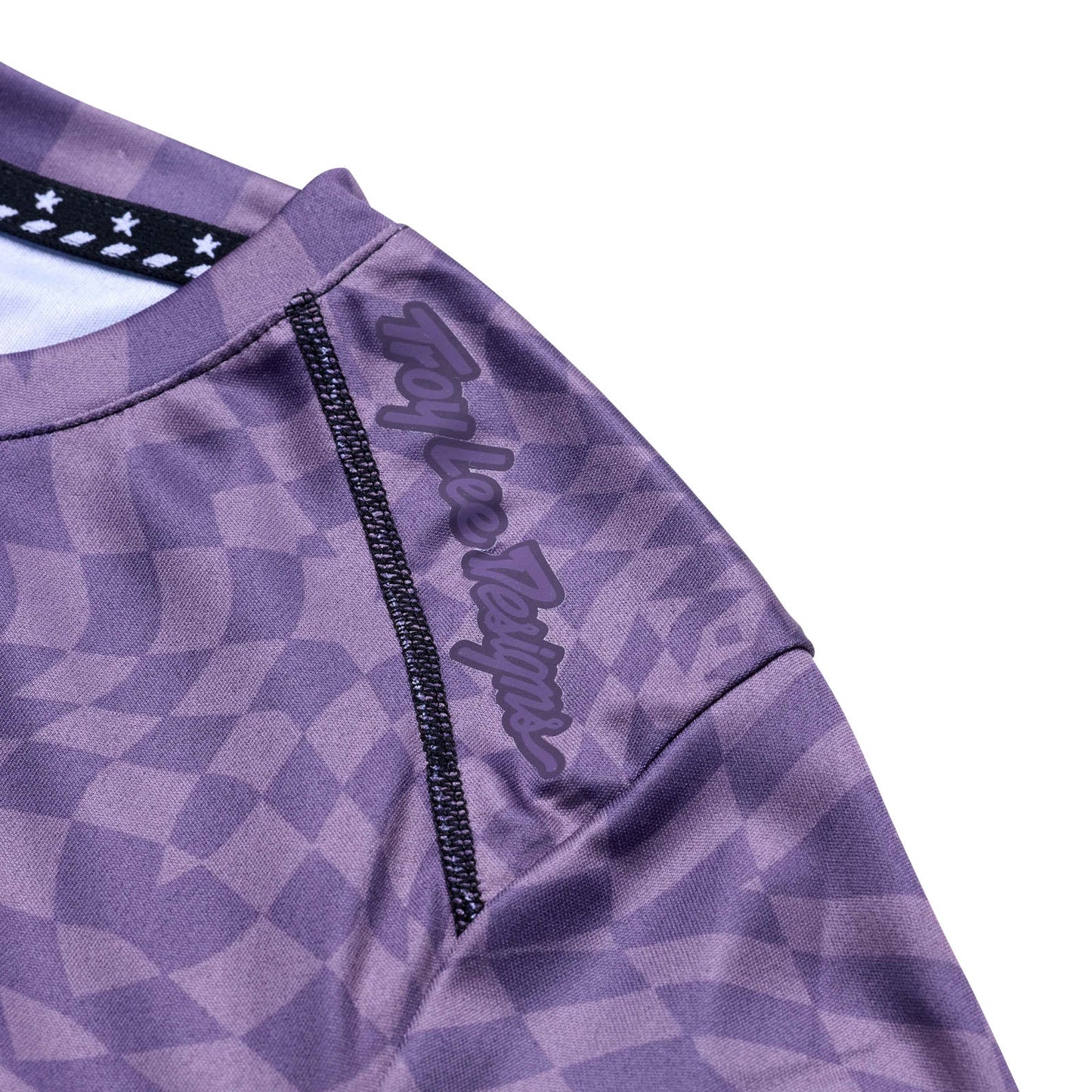 Troy Lee Designs Lilium Short Sleeve MTB Jersey - Womens - Twisted Checkers - Deep Purple