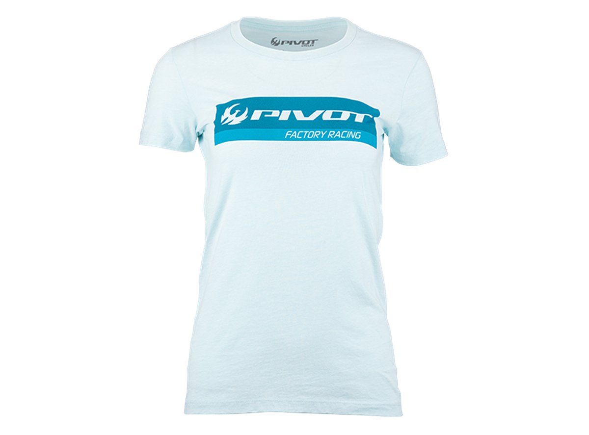 Pivot Factory Racing Short Sleeve Tee - Womens - Ice Ice Small 