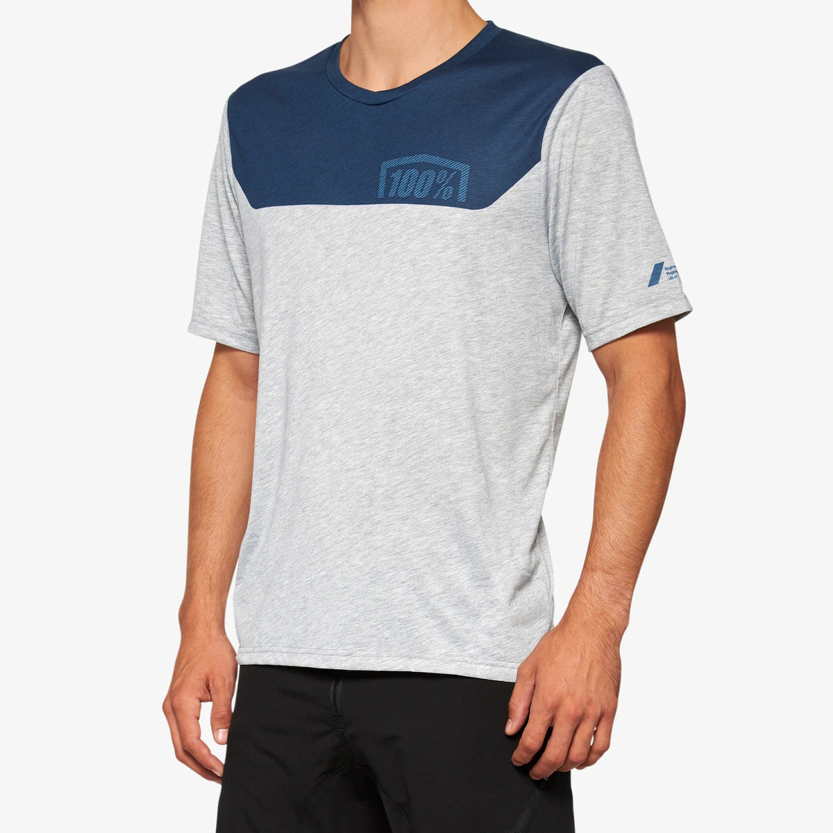 100% Airmatic Short Sleeve MTB Jersey - Black-Charcoal - 2022 Black - Charcoal Small 