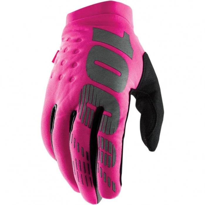 100% Brisker Glove - Neon Pink - 2022 Neon Pink Small 