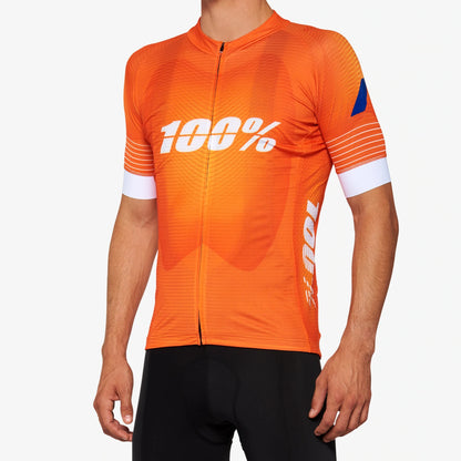 100% Exceeda Short Sleeve MTB Jersey - Orange - 2022 Orange Small 