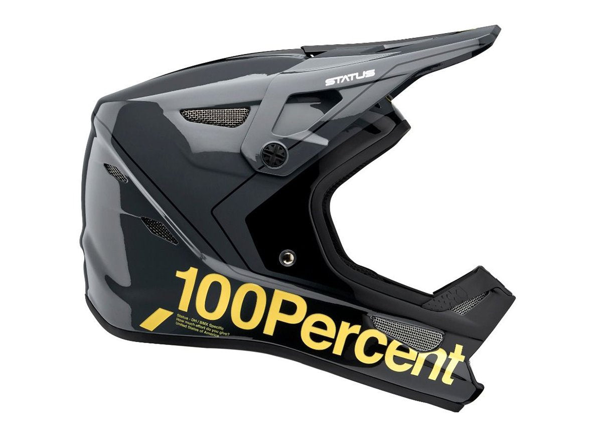 100% Status Full Face Helmet - Carby - Charcoal - 2021 Carby - Charcoal X-Small 