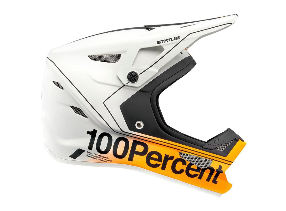 100% Status Full Face Helmet - Carby - Silver - 2021 Carby - Silver X-Small 