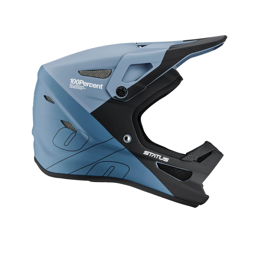 100% Status Helmet - Youth - Steel Blue - 2022 Steel Blue Small 
