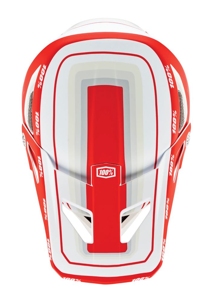 100% Status Helmet - Youth - Topenga Red-White - 2022