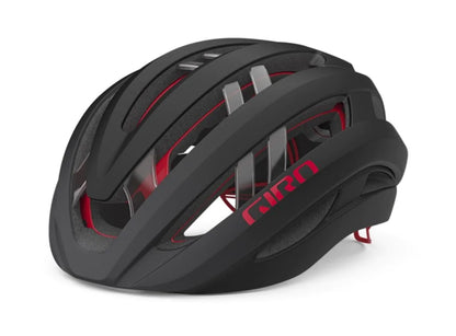 Giro Aries Spherical Road Helmet - Matt Carbon- Red