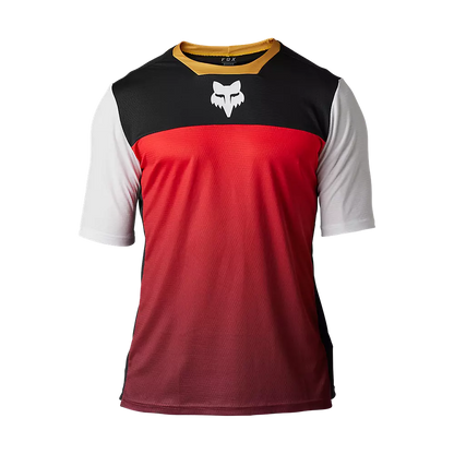 Fox Racing Defend Short Sleeve MTB Jersey - Aurora - Black-White