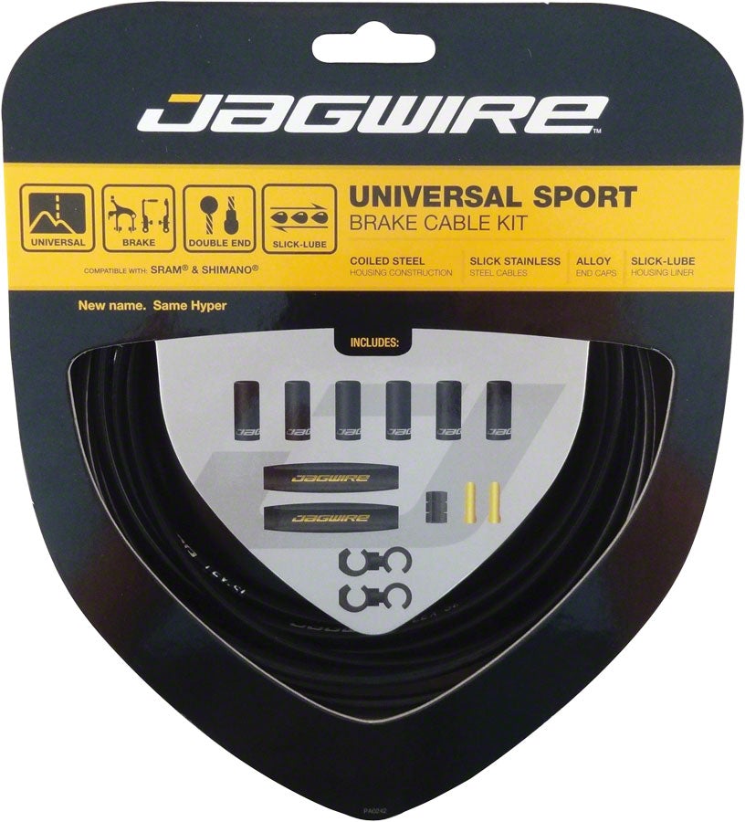 Jagwire Universal Sport Brake Cable Kit - Black Black  