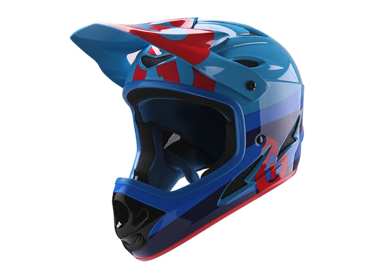 661 Comp Bolt Full Face Helmet -  Red-Blue - 2017 Red - Blue X-Small 