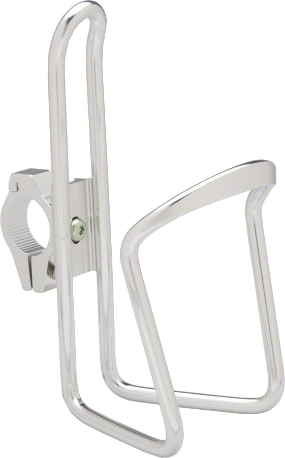 Dimension Alloy Bottle Cage inc Adjustable HB Clamp - Silver Silver  