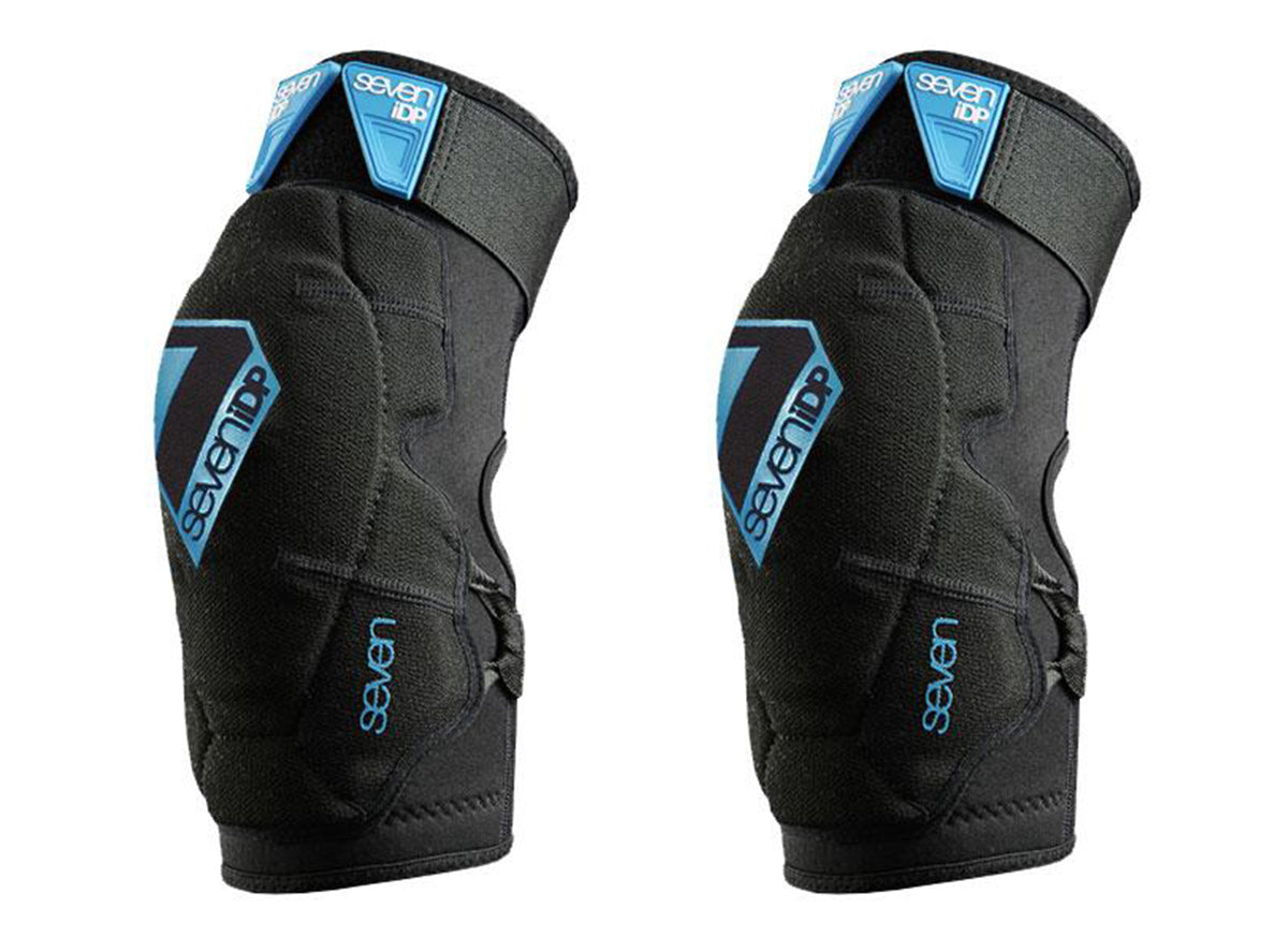 7 iDP Flex Adult Elbow/Youth Knee Pad - Black Black Small 