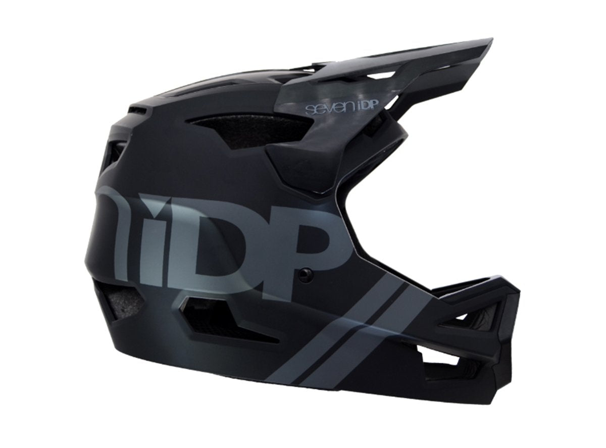 7 iDP Project.23 ABS Full Face Helmet - Matt Black-Gloss Black Matt Black - Gloss Black Small 