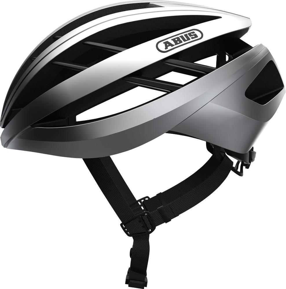 Abus Aventor Road Helmet - Gleam Silver Gleam Silver Large - 57-61cms 